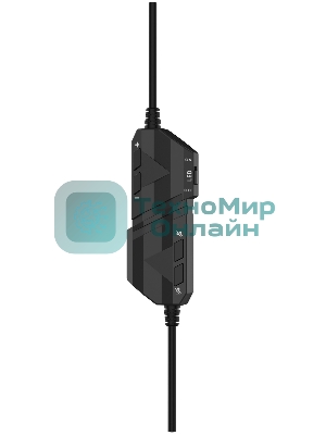 Гарнитура Acer AHW120 чёрный, проводная, USB, подсветка