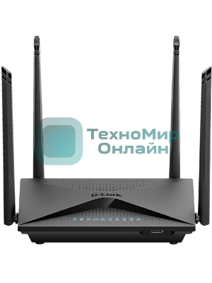 Беспроводной двухдиапазонный гигабитный маршрутизатор D-Link DIR-853/URU/R3A AC1300 Wave 2 с поддержкой технологии MU-MIMO, 3G/LTE и USB-портом 3.0