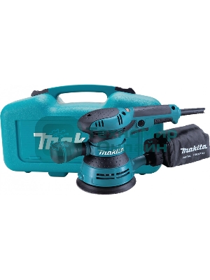 Шлифовальные машины Makita BO5041K ЭШМ, 300Вт,ф125мм,4000-12000об\м,ампл-2.8мм,1.4кг,чем,п\сборник,доп.рукоятка