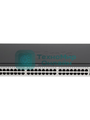 Коммутатор D-Link DGS-3000-52L/B1A, 48×1 Гбит/с + 4×1 Гбит/с SFP, управляемый