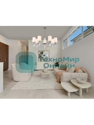 Люстра Ambrella light LH56253/7 SN/FR никель/белый матовый E27/7 max 60W D750*590