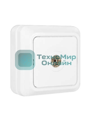 Розетка телевизионная TV 1-м ОП Олимп белый UNIVersal О0027