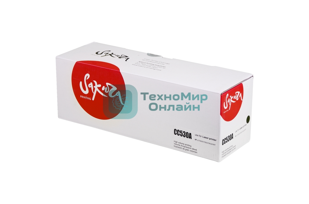 Картридж лазерный Sakura CC530A для HPColor LaserJet CM2320fxiMFP/CM2320nMFP/ CM2320nfMFP/CP2025/CP2025n/CP2025dn/CP2025, черный, 3500 к.