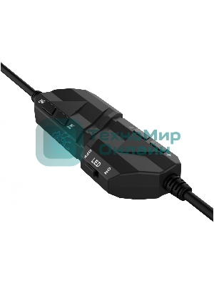 Гарнитура Acer AHW120 чёрный, проводная, USB, подсветка