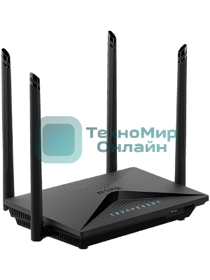 Беспроводной двухдиапазонный гигабитный маршрутизатор D-Link DIR-853/URU/R3A AC1300 Wave 2 с поддержкой технологии MU-MIMO, 3G/LTE и USB-портом 3.0