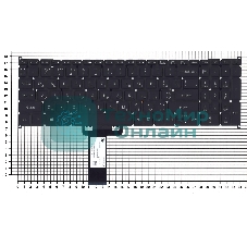 Клавиатура для ноутбука Acer Spin 5 SP515-51 черная с подсветкой