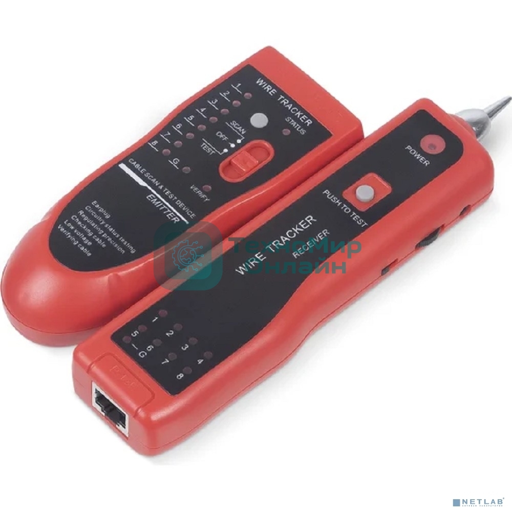 Тестер Cabeus, кабельный, питание: батарейки, корпус: пластик, (CAB.HT-462)