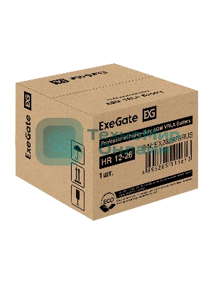 Аккумуляторная батарея ExeGate HR 12-26 (12V 26Ah, болт М5)