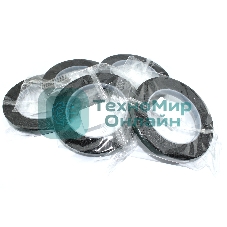 Скотч двусторонний черный вспененный с зеленой защитной лентой толщина 1мм ширина 10мм 5м 5 шт