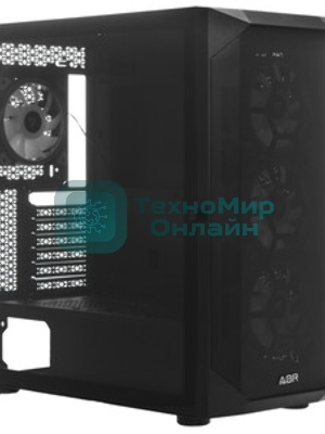 Компьютерный корпус ABR Quantum черный (1хUSB Type-C, 2хUSB 2.0, HD Audio, 4xRGb Fan, ATX, E-ATX)