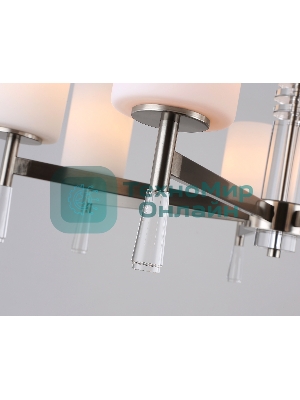 Люстра Ambrella light LH56253/7 SN/FR никель/белый матовый E27/7 max 60W D750*590