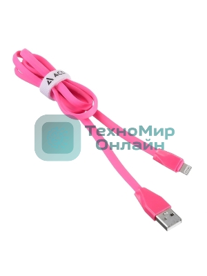 Кабель USB ACD-Life Lightning - USB-A TPE, 1м, маджента