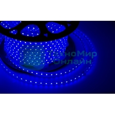 Лента светодиодная Neon-night 220 В, 10х7 мм, IP67, SMD 2835, 60 LED/m, цвет свечения синий, бухта 100 м