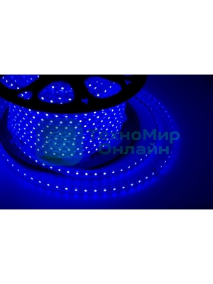 Лента светодиодная Neon-night 220 В, 10х7 мм, IP67, SMD 2835, 60 LED/m, цвет свечения синий, бухта 100 м