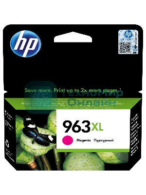 Картридж струйный HP 963XL 3JA28AE пурпурный увеличенной емкости (1600 стр) для HP OfficeJet Pro 901x/902x