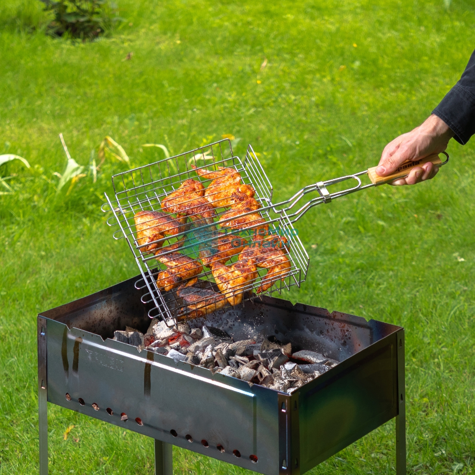 Мангал Palisad Camping с ребрами жесткости 500x300x500 мм