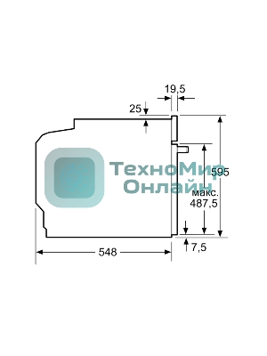 Электрический духовой шкаф с конвекцией Bosch HBG578EB3, объем 71 л, 10 режимов, автопрограммы, очистка пиролитическая + паровая, 4 стекла в дверце, направляющие проволочные + телескопические (1 уровень)