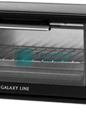 Мини-печь Galaxy Line GL 2625, черный, 8 л, 1000 Вт, таймер на 60 минут, индикатор работы, автоотключение