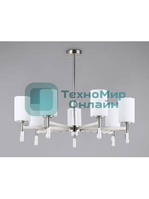 Люстра Ambrella light LH56253/7 SN/FR никель/белый матовый E27/7 max 60W D750*590