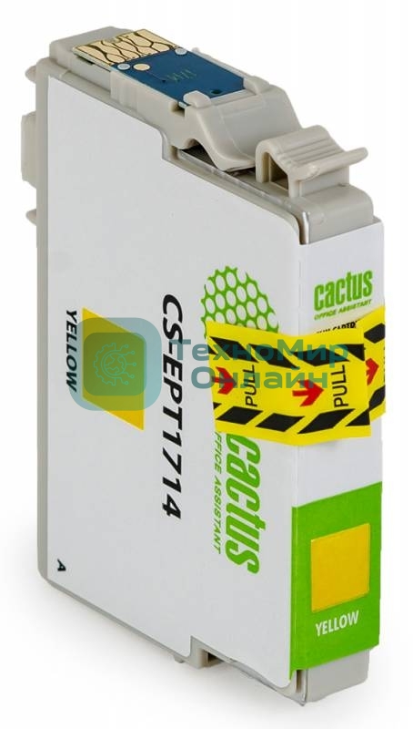 Картридж струйный Cactus CS-EPT1714 17XL желтый (10 мл) для Epson Expression Home XP-33/103/203/207/303/306/403/406