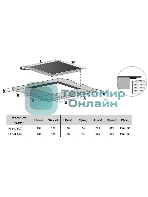 Индукционная варочная панель Weissgauff HI 640 BSC