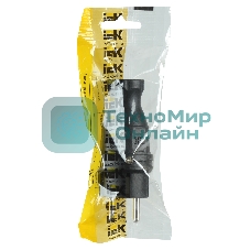 Вилка электрич. прям. ОМЕГА с заземл. IP44 ВБп3-1-0м каучук IEK PKR01-016-2-K02