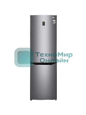 Холодильник LG GA-B419SLGL графит двухкамерный 223/79л морозилка снизу, No Frost