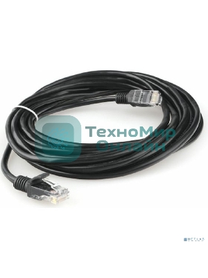 Патч-корд CCA lightl UTP Гарнизон PC-UTP-5e-5-BK cat.5e, 5м, литой, многожильный черный