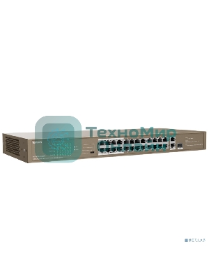 Коммутатор Tenda TEF1126P-24-250W 26-Портовыйбез управления FE c 24 портами PoE
