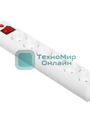 Сетевой фильтр Buro 600SH-16-3-W 3 м, 6 розеток, белый, коробка