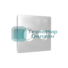 Лицевая панель ALFA (Серебро глянец) для TV двойной розетки QUANT AP4133