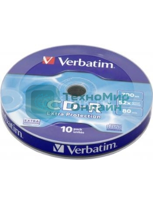 Диск CD-R Verbatim 700Mb 52x Cake Box (10шт) (43725)