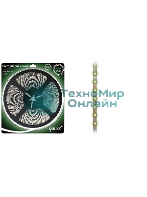 Лента светодиодная GAUSS 312000605 LED 2835/60-SMD 4.8W 12V DC зеленый блистер 5м