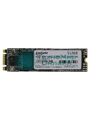 Накопитель SSD ExeGate NextPro+ UV500TS512, 512Gb, M.2 2280, SATA III, R/W 568/500