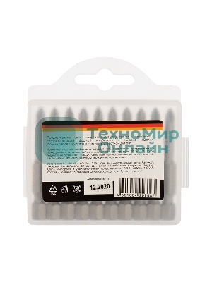 Бита Kranz PZ1х50 мм для шуруповерта (упак. 10 шт.)