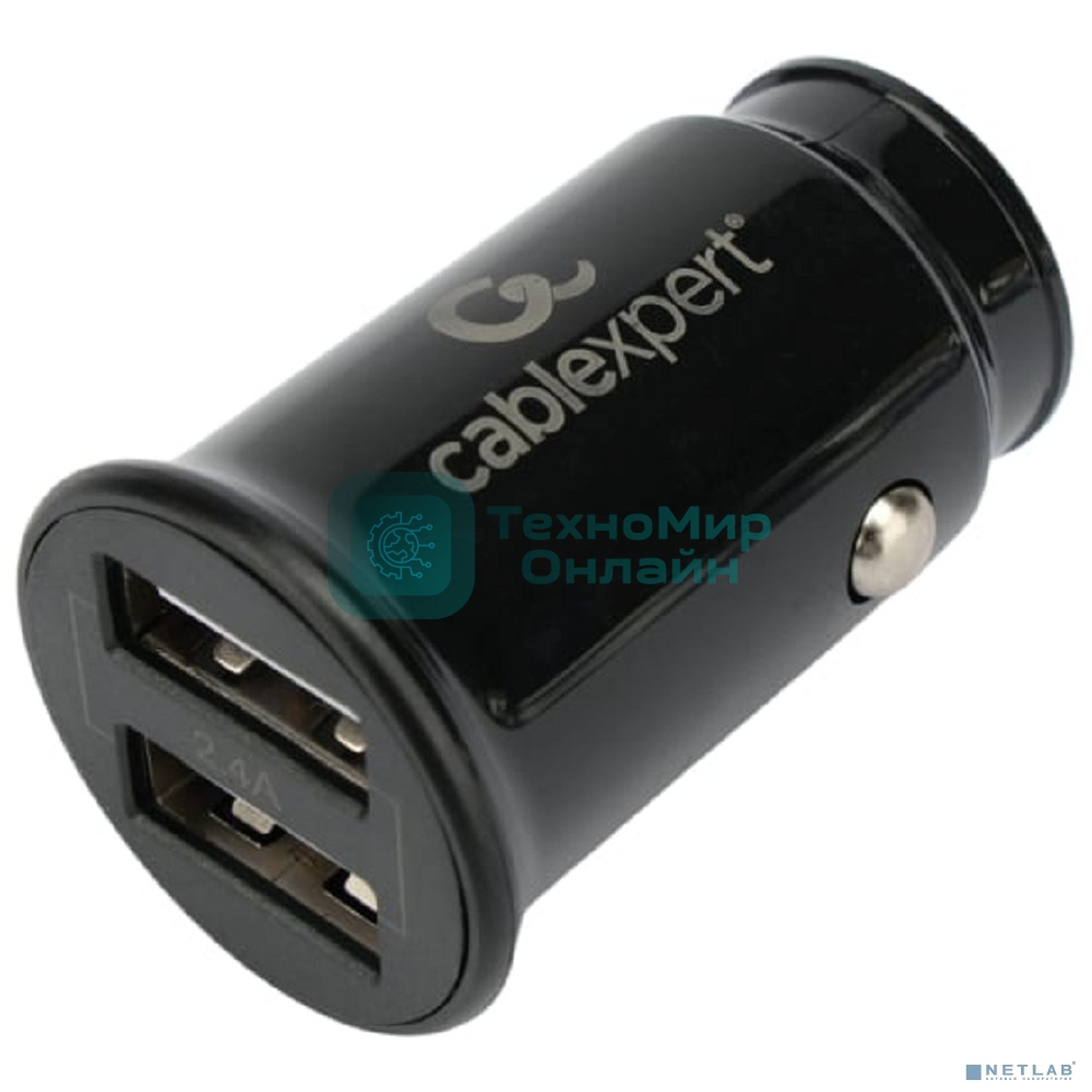 Автомобильное зарядное устройство Cablexpert MP3A-UC-CAR21, 12Вт, 2 порта USB