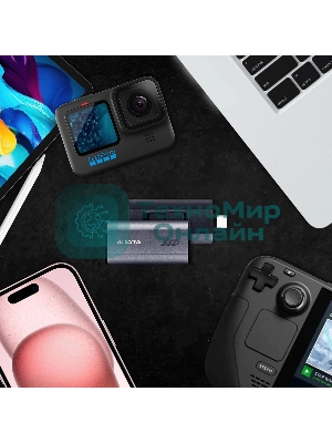 Внешний SSD ADATA SC750, 1TB, USB 3.2 Gen 2 Type-C, R/W 1050/1000, черный