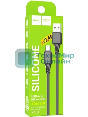 Кабель USB 2.0 hoco X25, AM/microBM, черный, 1м