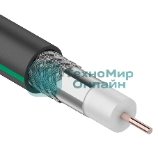 Кабель коаксиальный PROconnect SAT 703 B, Cu/Al/Al, 75%, 75 Ом, бухта 100 м, черный OUTDOOR