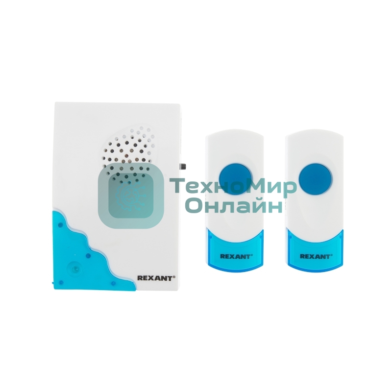 Звонок дверной беспроводной с двумя кнопками вызова IP 44 Rexant RX-4