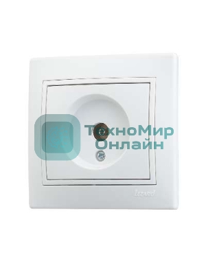 Розетка телевизионная СП Мира проходная белый/белый Lezard 701-0202-129