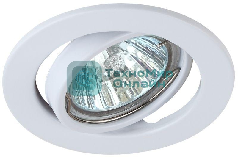 Светильник ЭРА ST2A WH штампован. поворот. MR16 12В 50Вт бел.