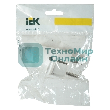 Вилка IEK EVP10-16-01-K01 ВПп10-01-Ст разборная прямая с з/к 16А белая