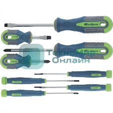 Набор отверток Сибртех универсальный crv трехкомпонентные рукоятки 8 предм
