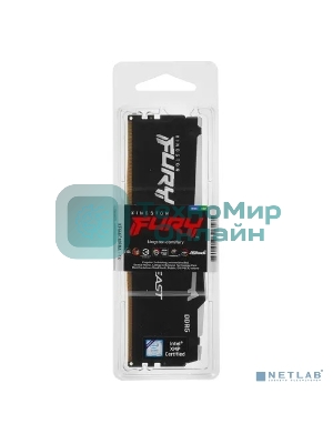 Оперативная память Kingston Fury Beast, DDR5, 16Gb (1x16Gb), 5600MHz, CL40, DIMM, с радиаторами, RGB, черный