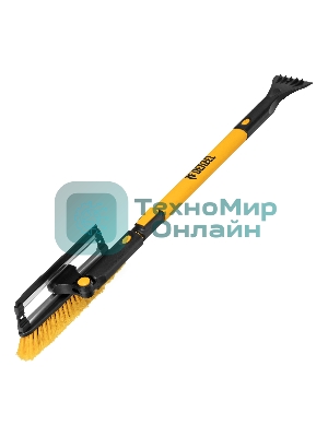 Щетка-сметка для снега со скребком Denzel, телескоп, поворотная голова, водосгон, 900-1200 мм 55308