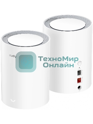 Бесшовный Mesh роутер Cudy M3000(2-PACK) AX3000 10/100/1000/2500BASE-T, белый (упак.:2шт)