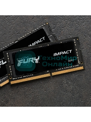 Оперативная память Kingston Fury Impact, DDR5, 8GB (1x8GB), 4800MHz, CL38 SO-DIMM