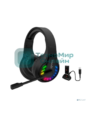 Гарнитура Bloody GR230 чёрный, беспроводная + проводная, радиоканал, до 40 ч, подсветка