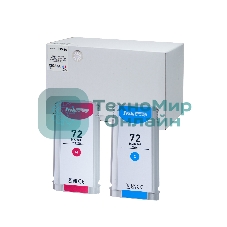 Комплект картриджей Sakura C9372A, C9371A (№72 Magenta/Cyan) для HP, пурпурный/голубой